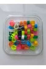 Plastik 10 Renk Karışık Güvercin Klipsi 60 Adet