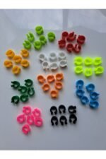 Plastik 10 Renk Karışık Güvercin Klipsi 60 Adet - Görsel 2