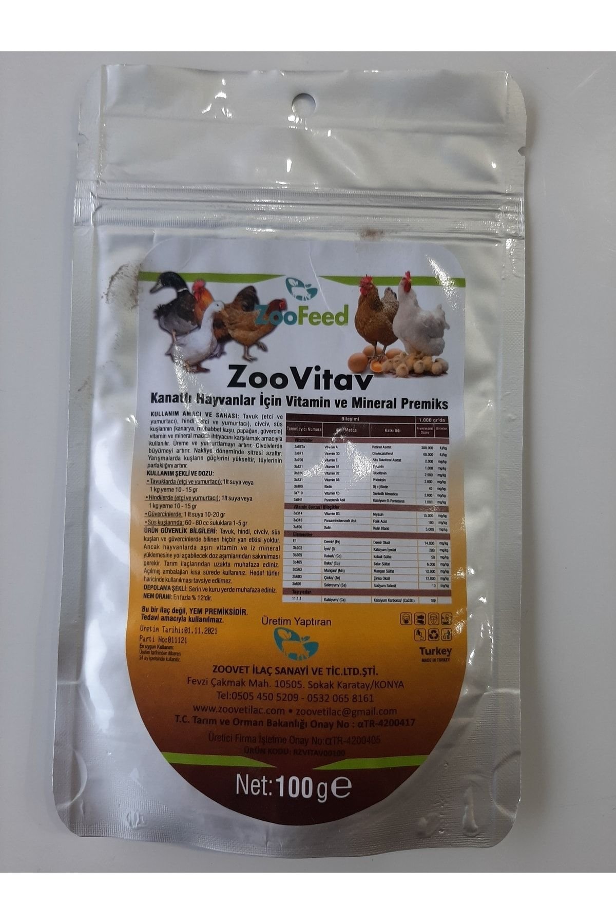 1_org_zoom-264.jpg Kanatlı Hayvanlar Için Vitamin Ve Mineral Premiks - Görsel 1
