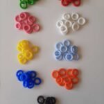 Plastik 9 Renk Karışık Güvercin Boncuğu Halkası 90 Adet